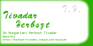tivadar herbszt business card